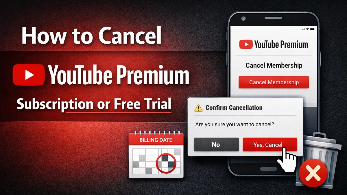 How to Cancel YouTube Premium Subscription or Free Trial?