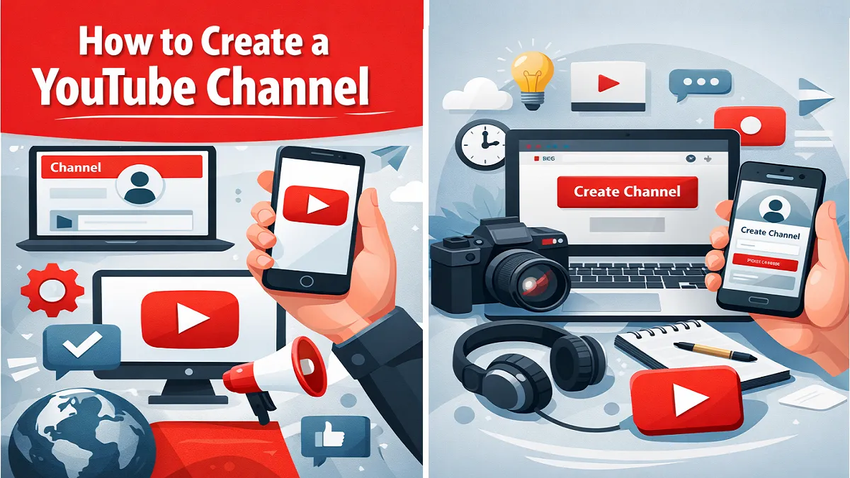 How to create YouTube Channel on Mobile Device or Computer?