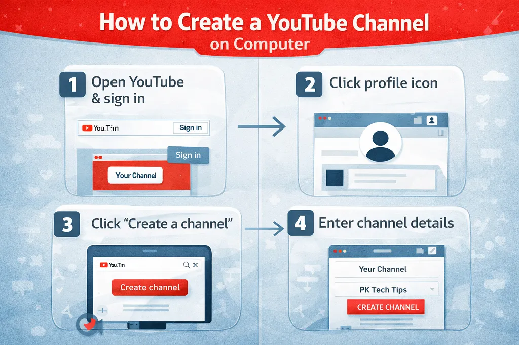 How to create a YouTube Channel on Computer