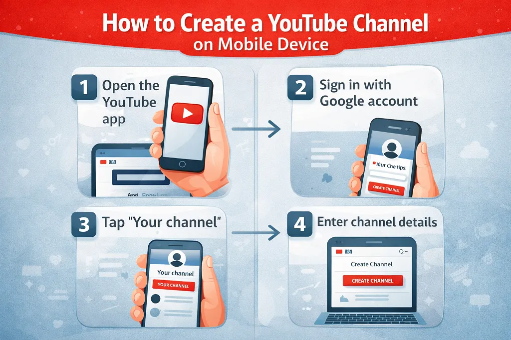 How to create a YouTube Channel on Mobile Device